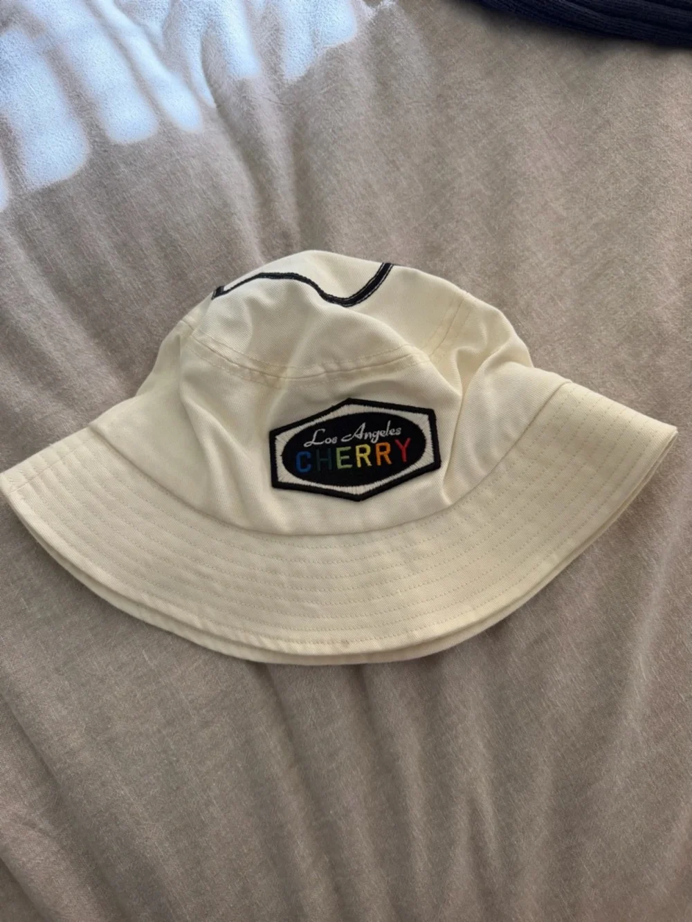 Cherry LA Painter Bucket Hat in Cream / Ivory - Picture 1 of 5